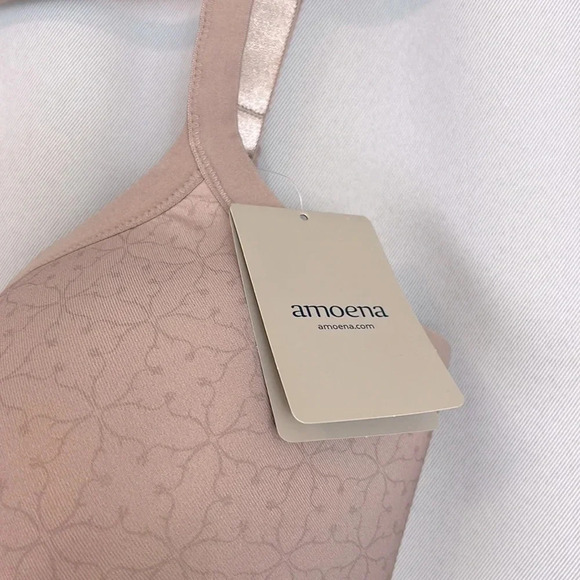 NWT Amoena Lola Non-wired Padded Bra Light taupe / dark taupe Size 44DD - Picture 2 of 9
